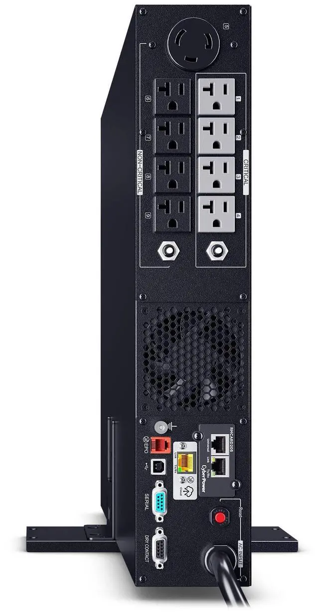 Alt view image 14 of 15 - CyberPower PR3000RT2UCN Smart App Sinewave UPS Systems - 3000VA/3000W, 100 - 120 VAC, NEMA L5-30P, 2U, Rack / Tower, Sine Wave, 9 Outlets, LCD, PowerPanel® Business