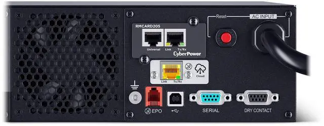Alt view image 12 of 15 - CyberPower PR3000RT2UCN Smart App Sinewave UPS Systems - 3000VA/3000W, 100 - 120 VAC, NEMA L5-30P, 2U, Rack / Tower, Sine Wave, 9 Outlets, LCD, PowerPanel® Business