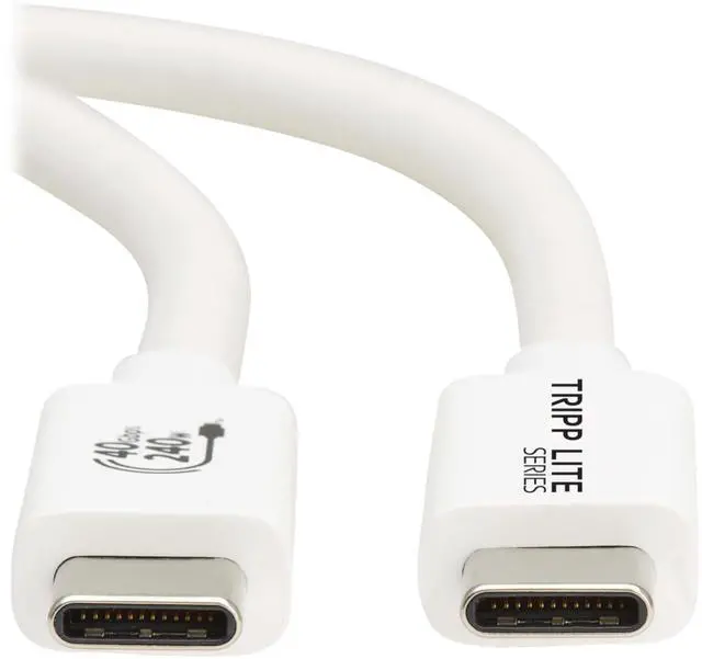 Alt view image 4 of 7 - Tripp Lite USB4 40Gbps Cable (M/M) USB-C, 8K 60 Hz, White, 3ft U521-1P0M-WH
