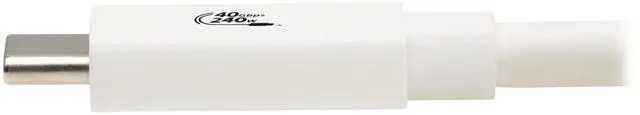 Alt view image 5 of 7 - Tripp Lite USB4 40Gbps Cable (M/M) USB-C, 8K 60 Hz, White, 3ft U521-1P0M-WH