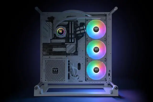 Alt view image 10 of 12 - Thermaltake TH420 V2 ARGB Snow CL-W378-PL14SW-A Liquid / Water Cooling