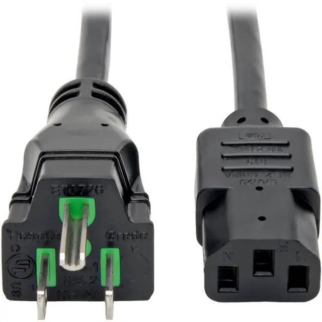 Alt view image 8 of 18 - Tripp Lite Model P006-025-HG15 25 ft. Hospital-Grade Computer Power Cord, 15A, 14 AWG (NEMA 5-15P to IEC-320-C13)