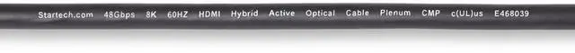 Alt view image 12 of 14 - Startech 30ft HDMI 2.1 Hybrid Active Optical Cable, CMP, Plenum Rated