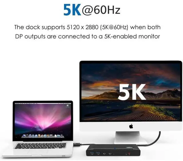 Alt view image 13 of 14 - 4XEM Slim USB-C Dual 4K with Power Delivery Universal Docking Station 4XUG69PD1