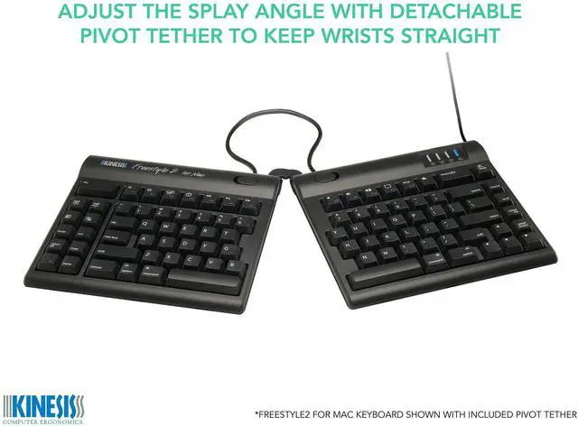 Alt view image 9 of 10 - Kinesis Freestyle 2 Convertible Keyboard KB800HMB for Mac KB800HMBUS