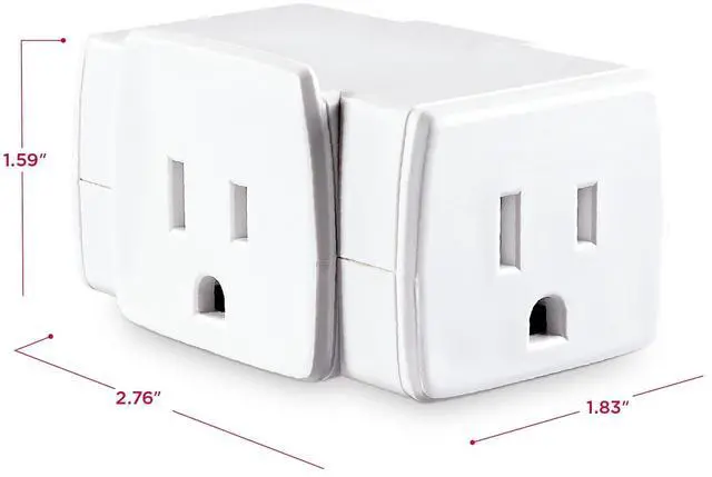 Alt view image 20 of 20 - CyberPower GT3WT 3 Sided Outlet Adapter - 3 - NEMA 5-15R Outlet(s), NEMA 5-15P Plug Type, Straight Plug Style