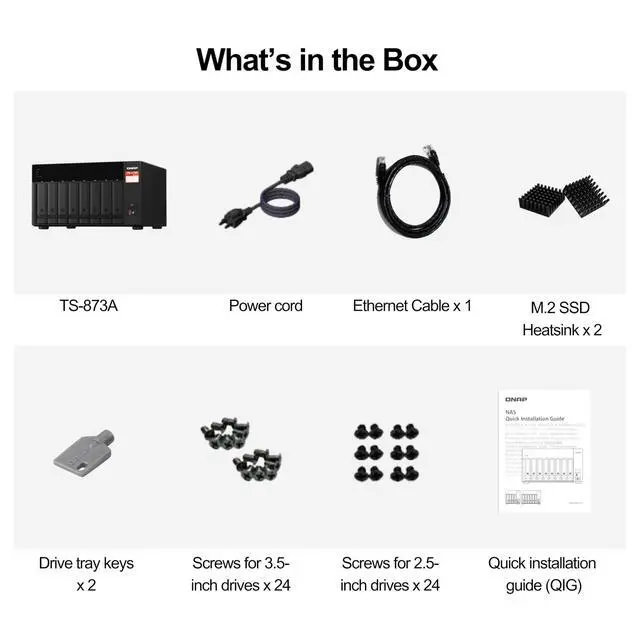 Alt view image 8 of 8 - QNAP 6-BAY NAS UNMANAGED SWITCH AMD RYZEN V1000 SERIES V1500B 4C/8T