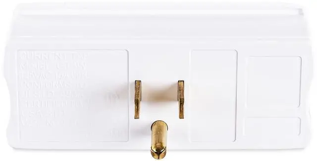 Alt view image 12 of 16 - CyberPower GT3W Straight 3 Outlet Adapter White