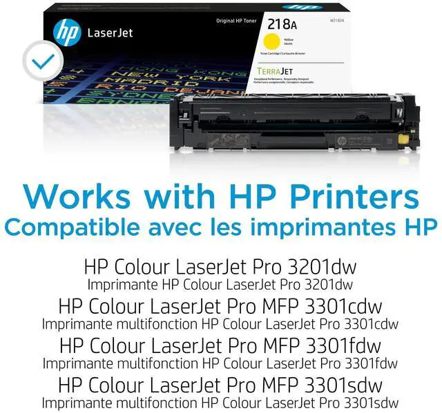 Alt view image 10 of 15 - HP 218A Yellow Toner Cartridge Works with Color Laserjet Pro 3201, MFP 3301 Series, W2182A