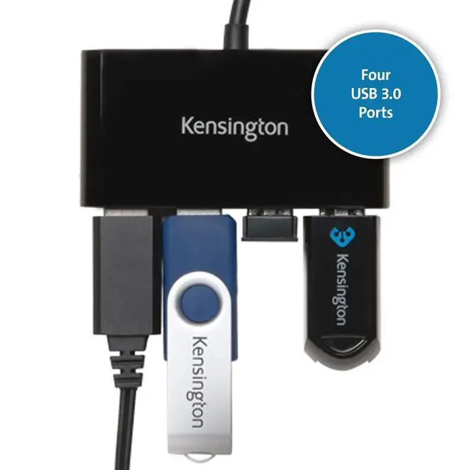 Alt view image 9 of 12 - Kensington Uh4000 Usb 3.0 4-Port Hub