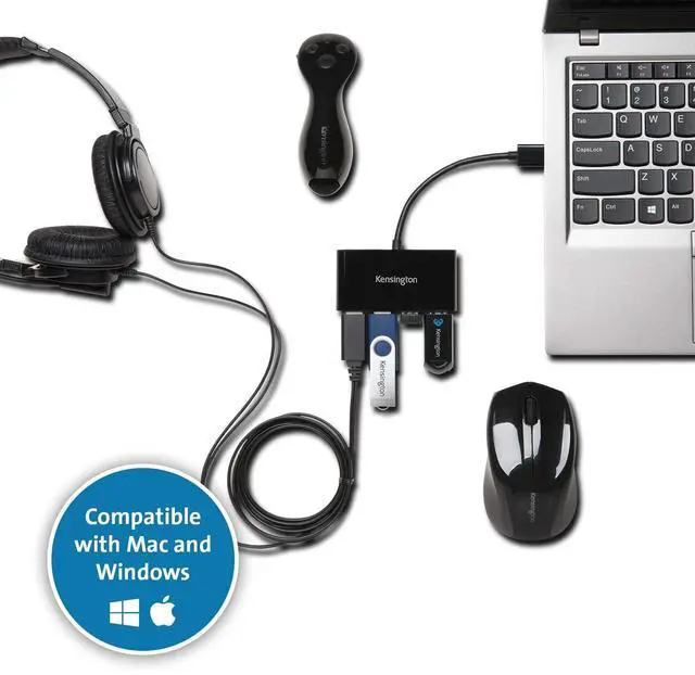 Alt view image 11 of 12 - Kensington Uh4000 Usb 3.0 4-Port Hub