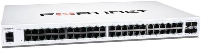 Alt view image 7 of 8 - FortiSwitch-148F Layer 2 FortiGate switch controller compatible switch with 48x 1G RJ45 and 4x 10G/1G SFP+/SFP ports and 1x RJ45 console port.