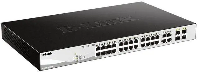 Alt view image 15 of 20 - D-Link 28-Port Layer 2 Smart Managed Gigabit Poe Switch
