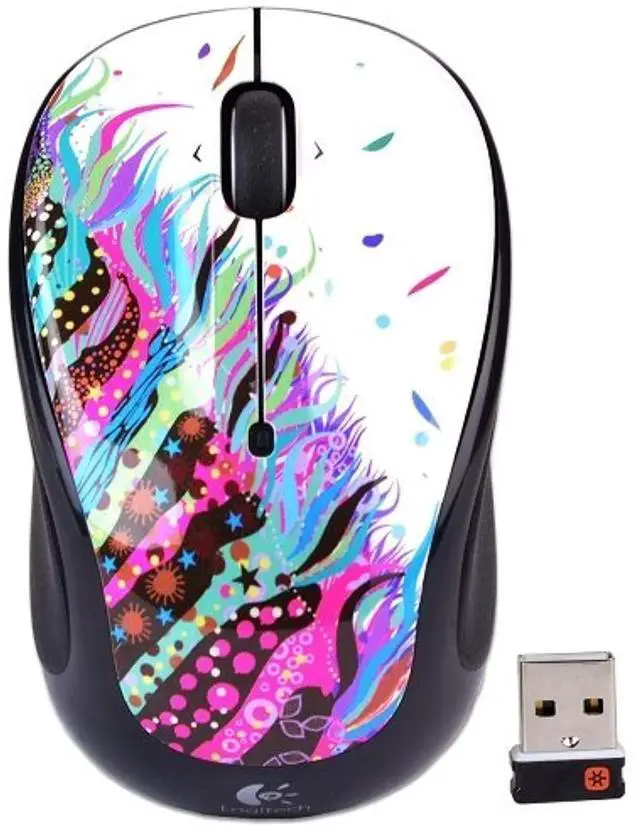 Alt view image 7 of 9 - Logitech Wireless Ambidextrous Optical USB Mouse Black (910-006828/3803)