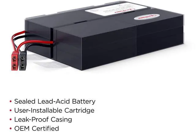 Alt view image 8 of 9 - CyberPower RB1290X4L Replacement Battery - 9000 mAh - 12 V DC - Lead Acid - Sealed/Maintenance-free/Leak Proof/User Replaceable