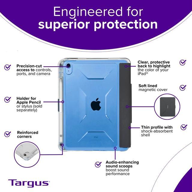 Alt view image 13 of 13 - Targus Pro-Tek THD935GL Carrying Case for 10.9" Apple iPad 10th Gen Clear