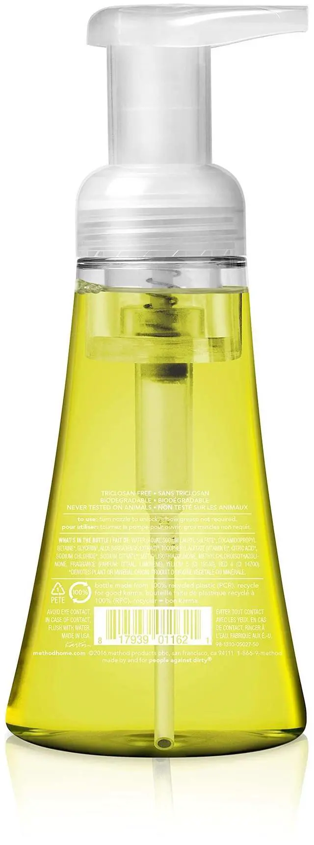 Alt view image 7 of 12 - Method 11621 Foaming Hand Wash, Lemon Mint Foaming, 10 oz Pump Dispenser, 1Each