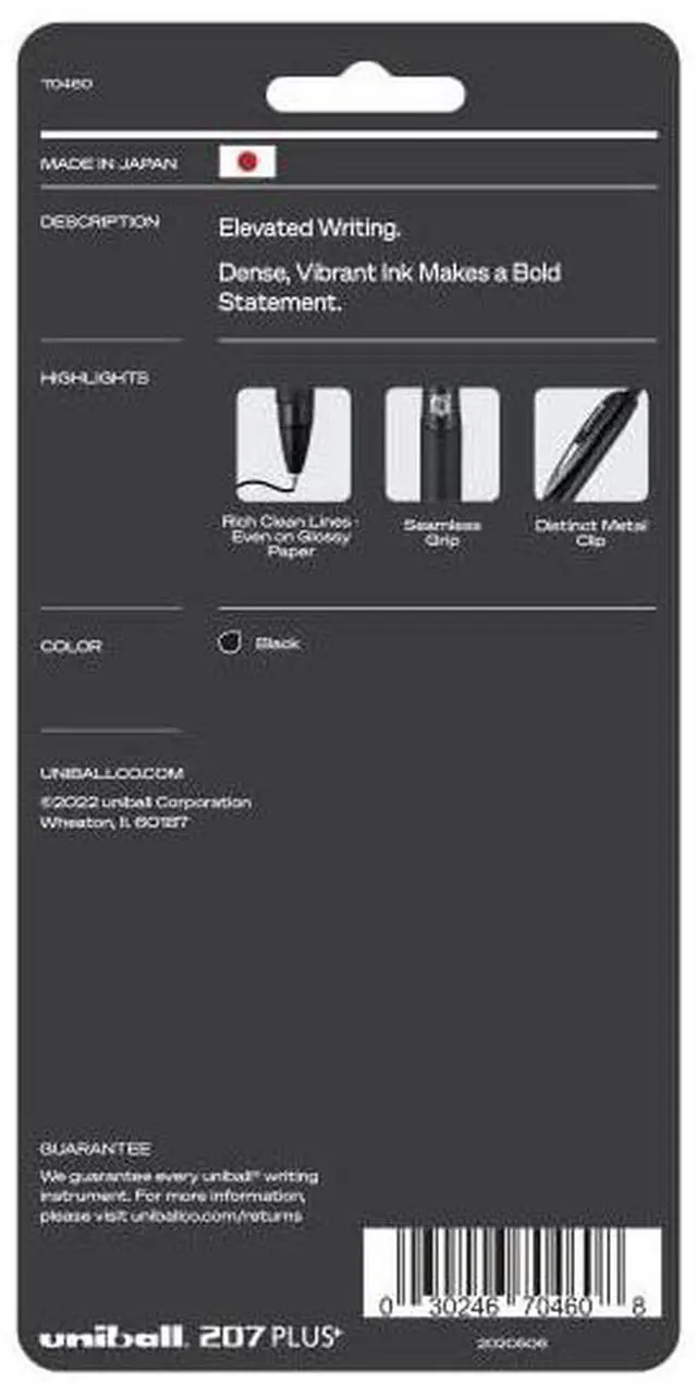Alt view image 13 of 14 - uni-ball uniball 207 Plus+ Retractable Gel Pens Medium Point 0.7mm Black Ink 4/Pack (70460)