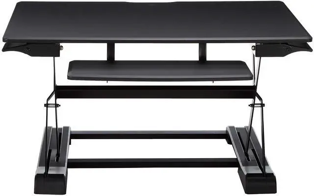 Alt view image 4 of 5 - AMRCT100 Sit-Stand Integrated Desk Workstation. Includes Grommet hole to support Grommet mounts and Keyboard tray.