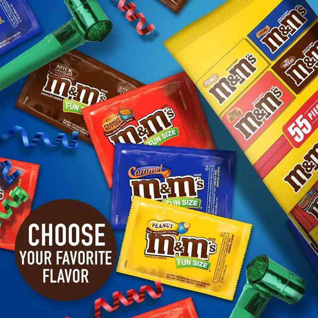 Alt view image 11 of 14 - M&M'S Fun-Size Milk Chocolate Candy Pack 19.41 oz. 35 Pieces (460668)
