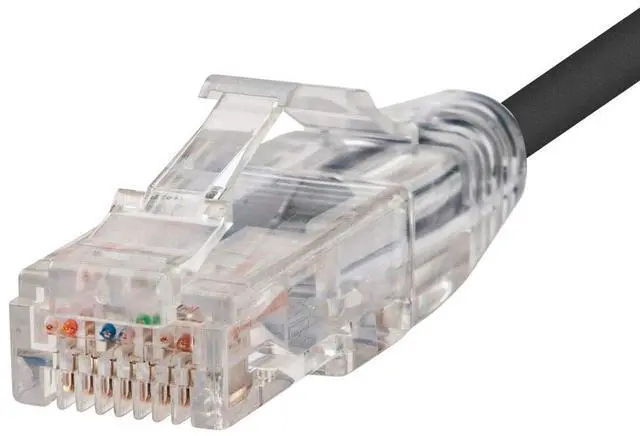 Alt view image 12 of 15 - Monoprice Cat6 Ethernet Patch Cable - 2 feet - Black | Snagless RJ45 Stranded 550MHz UTP CMR Riser Rated Pure Bare Copper Wire 28AWG - SlimRun Series