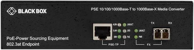 Alt view image 11 of 12 - Black Box 10/100/1000B-T PoE PSE To 1000B-X Media Converter