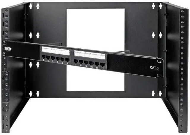 Alt view image 20 of 20 - Tripp Lite 8U Wall-Mount Bracket for Small Switches, Patch Panels Hinged - Black