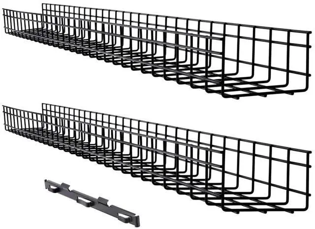 Alt view image 4 of 16 - Tripp Lite Wire Mesh Cable Tray 150x100x1500mm 2-Pack SRWB6410X2STR