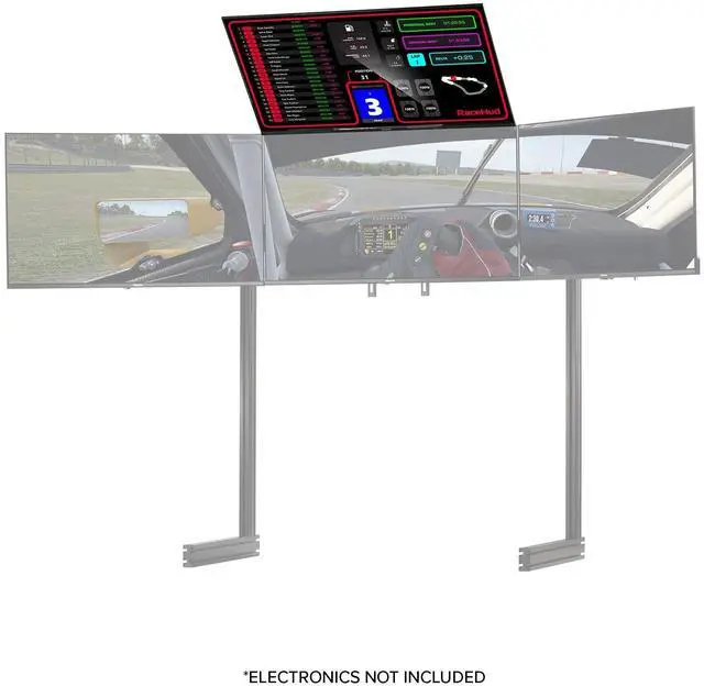 Alt view image 6 of 7 - Next Level Racing Elite Freestanding Overhead/Quad Monitor Stand Add-On- Black Edition (NLR-E038)