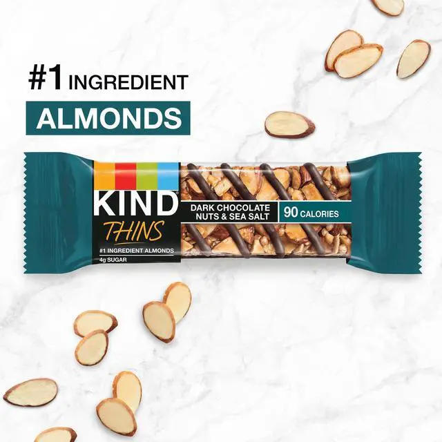Alt view image 8 of 10 - KIND Thins Gluten-Free Bar Variety Pack 14.8 oz. 20 Bars/Box (41888) PHW41888