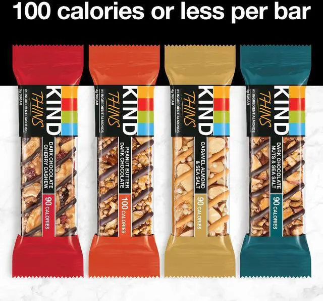 Alt view image 9 of 10 - KIND Thins Gluten-Free Bar Variety Pack 14.8 oz. 20 Bars/Box (41888) PHW41888
