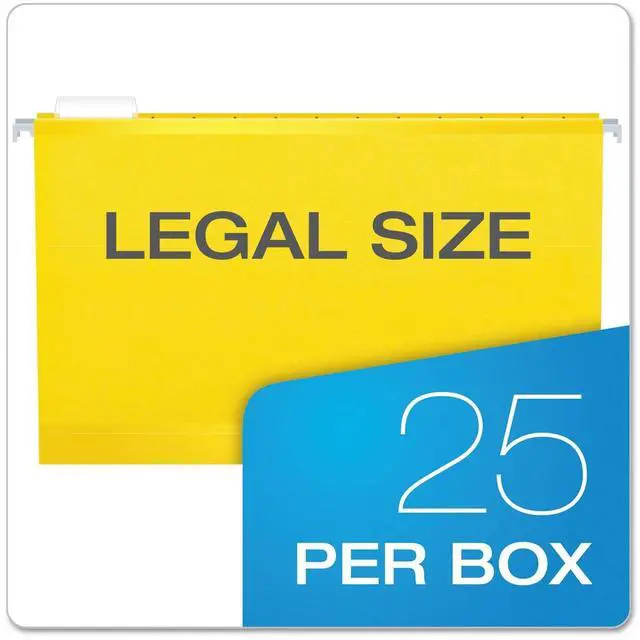 Alt view image 19 of 20 - Pendaflex Reinforced 2" Extra Capacity Hanging Folders 1/5 Tab Legal Yellow 25/Box 4153X2YEL