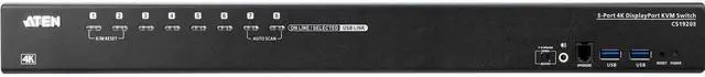 Alt view image 6 of 7 - ATEN CS19208 8-Port USB 3.0 4K DisplayPort KVM Switch with Rack Mounting Kit