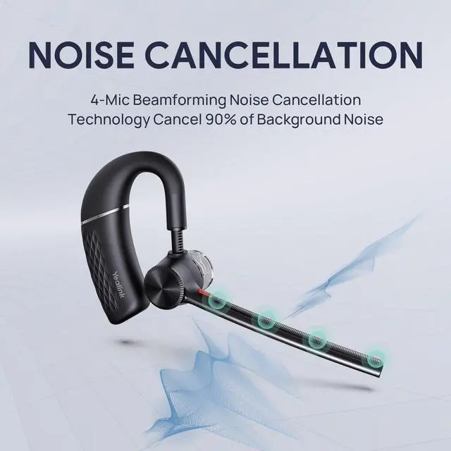 Alt view image 9 of 13 - Yealink BH71 Pro Bluetooth Headset with USB-C/A Dongle