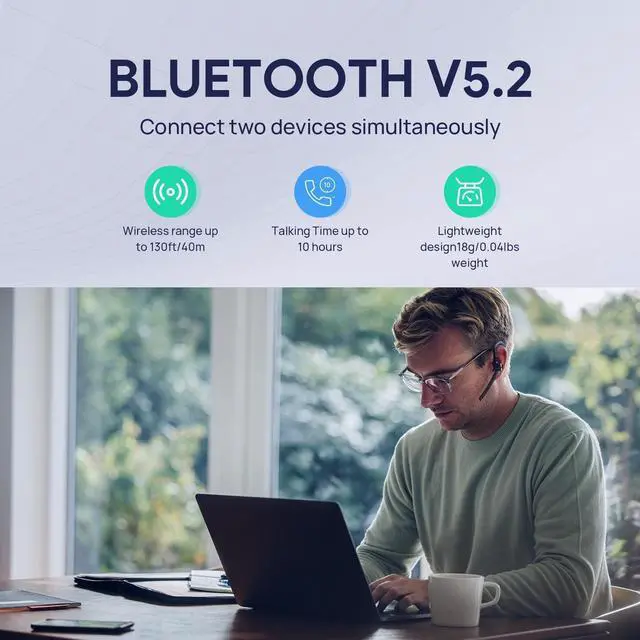 Alt view image 10 of 13 - Yealink BH71 Pro Bluetooth Headset with USB-C/A Dongle