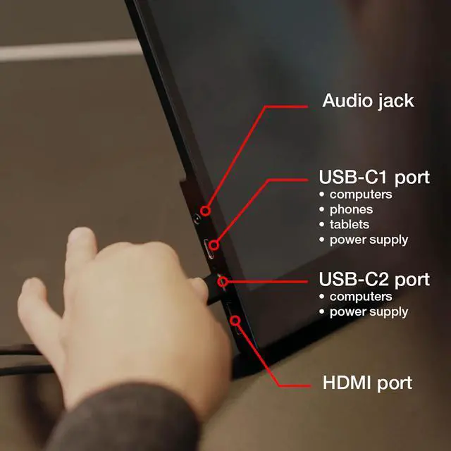 Alt view image 13 of 20 - Verbatim Portable Monitor 14"Full HD 1080p
