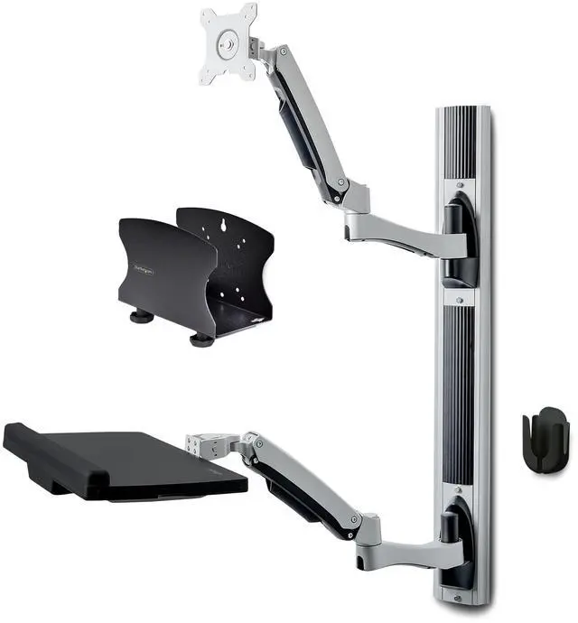 Alt view image 14 of 14 - StarTech Wall Mount Workstation, VESA Mount For 32" Monitor 2PASTSC-WALL-MOUNT