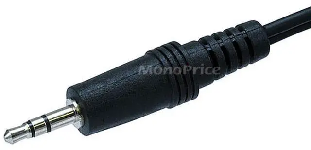 Alt view image 11 of 11 - Monoprice 665 6ft 3.5mm Stereo Plug/2 RCA Plug Cable - Black