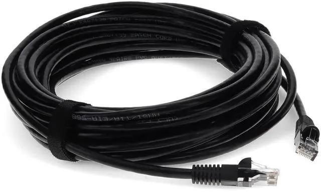 Alt view image 16 of 16 - AddOn Cat6 Straight UTP PVC Copper Patch Cable, 50ft - Black