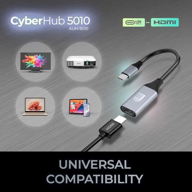 Alt view image 14 of 15 - Adesso USB C To HDMI Adapter @4K/60Hz AUH5010