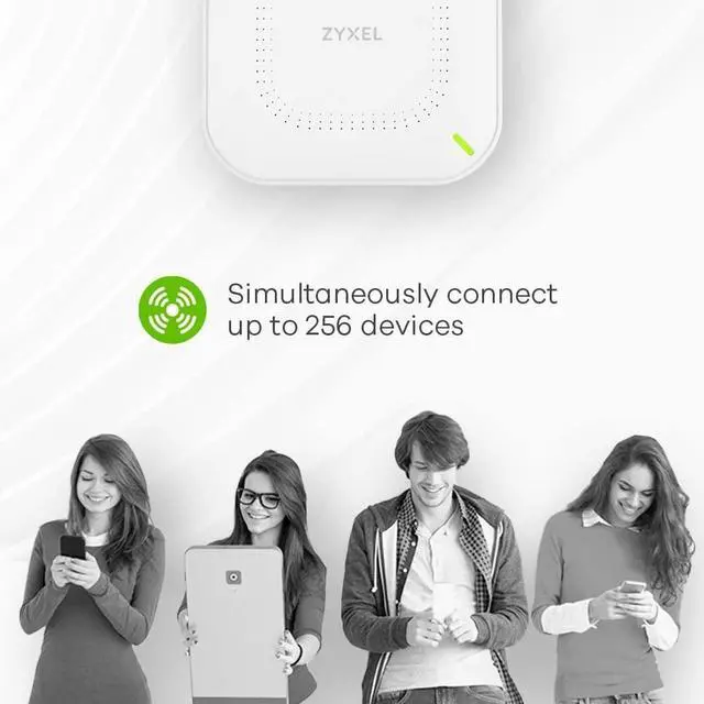 Alt view image 20 of 20 - ZyXEL 802.11ax (WiFi 6) Dual-Radio PoE Access Point united states single pack include power adaptors ROHS