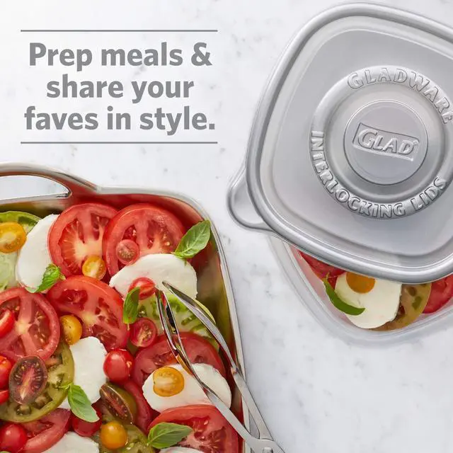 Alt view image 3 of 7 - Glad Home Collection Food Storage Containers with Lids Medium 25oz 5Pk XZA60795