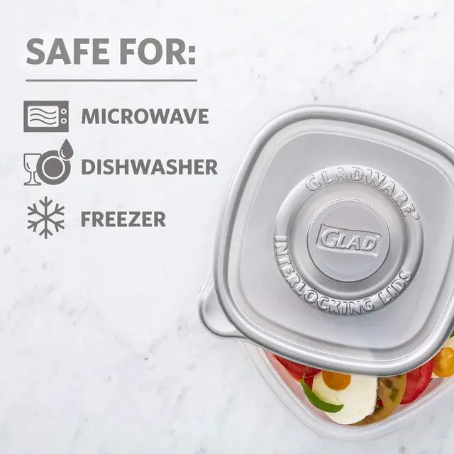 Alt view image 4 of 7 - Glad Home Collection Food Storage Containers with Lids Medium 25oz 5Pk XZA60795