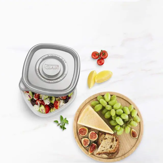 Alt view image 6 of 7 - Glad Home Collection Food Storage Containers with Lids Medium 25oz 5Pk XZA60795