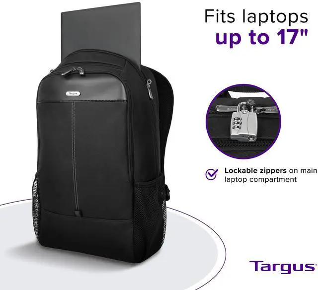 Alt view image 8 of 13 - Targus Classic Carrying Case Backpack for 17" to 17.3" Notebook, Smartphone, Accessories Black