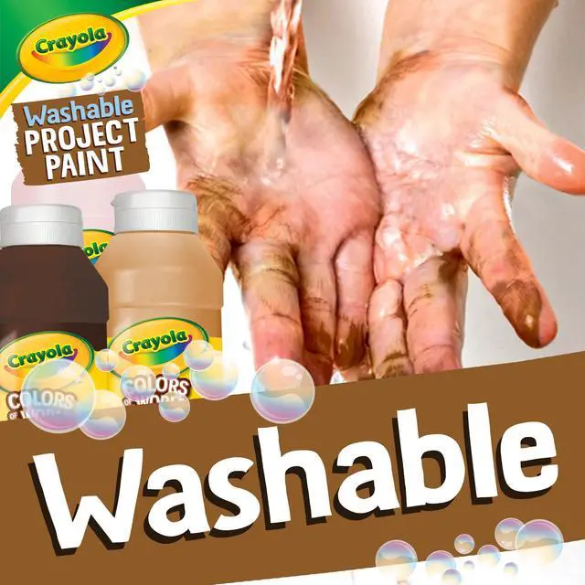 Alt view image 5 of 6 - Crayola Colors of the World Washable Paint 9 Assorted Colors 8 oz 9/Pk 542314