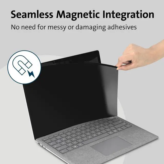 Alt view image 12 of 15 - Kensington MagPro Elite Magnetic Privacy Screen for Surface Laptop 3 15" - For 15"LCD Notebook - Fingerprint Resistant - Anti-glare - TAA Compliant