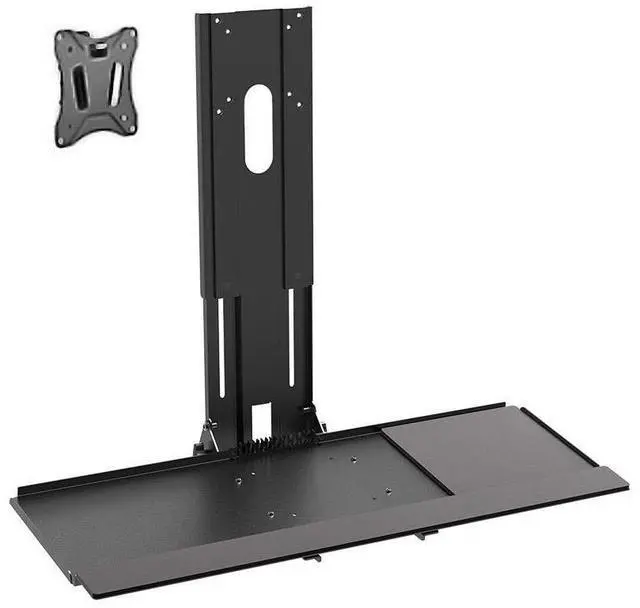 Alt view image 16 of 19 - Monoprice Workstation Wall Mount for Keyboard and Monitor
