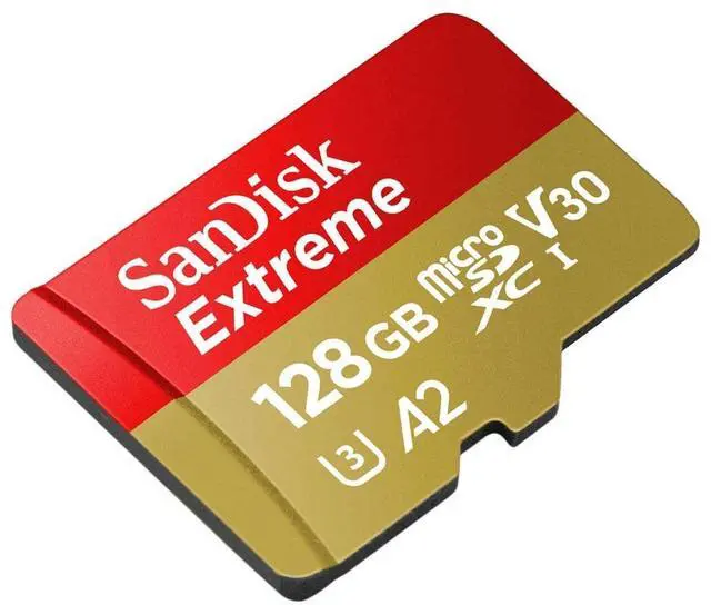 Alt view image 13 of 18 - SanDisk Extreme 128 GB Class 3/UHS-I (U3) V30 microSDXC - 190 MB/s Read - 90 MB/s Write SDSQXAA-128G-AN6MA