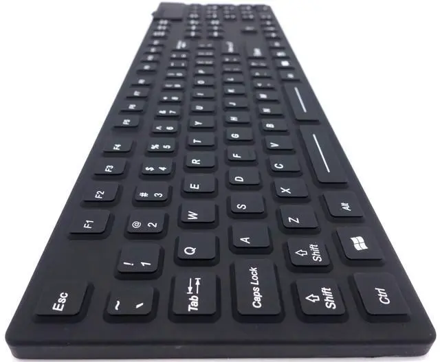 Alt view image 8 of 11 - Waterproof Industrial Medical USB Keyboard with Clear Silicon Keyboard Cover